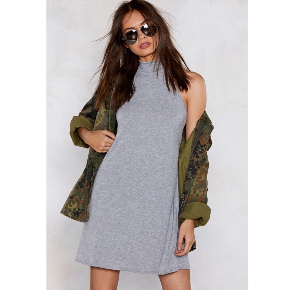 Gray Silence & Noise Muscle Tank Dress